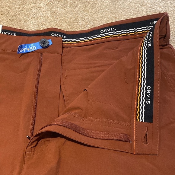 ORVIS NWT Jackson Quick Dry 9” Shorts UPF 50+ Terracotta Gorpcore Size W42 SU24 - Picture 9 of 9